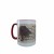 Kaffeetasse wei�/bordeaux, "Deutsche Mahnworte" - von Mathilde Ludendorff