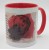 Kaffeetasse wei�/rot, "Deutsche Mahnworte" - von Mathilde Ludendorff